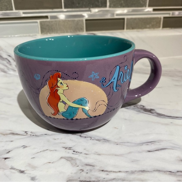 Disney The Little Mermaid Ariel mug wide mouth coffee soup mug 24 OZ - Picture 7 of 11